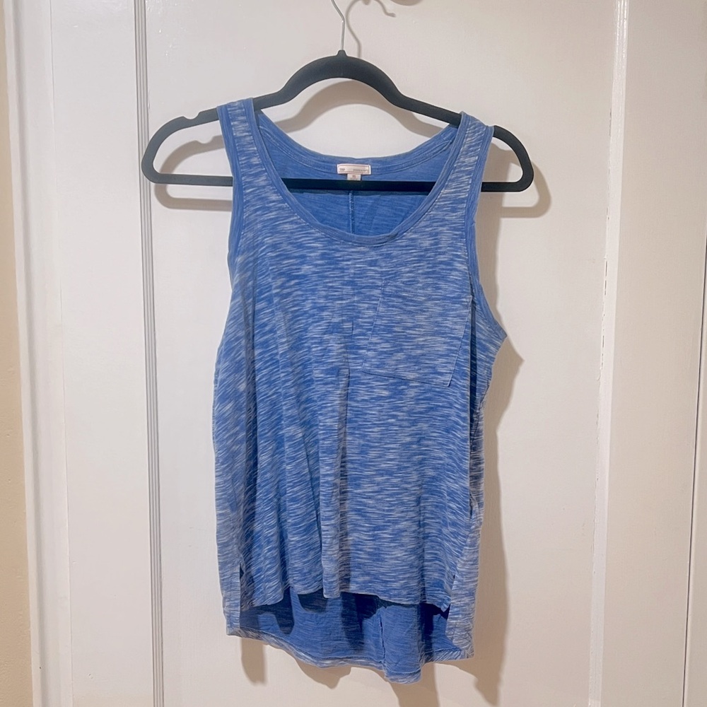 GAP Blue Asymmetrical Sleeveless Tank Top